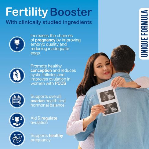 YOU'RE NATURAL Conception Fertility Vitamins for Women | Myo-Inositol, D-Chiro Inositol & Folate | Regulates Cycle | Aid Ovulation | Hormonal & Ovarian Support | Vitex | 30 Day Supply in Saudi Arabia