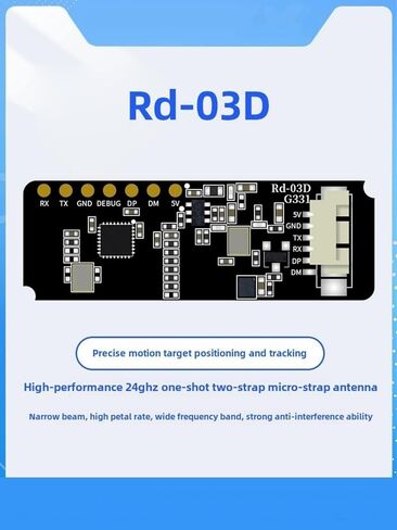 Rd-03D 24G Rd-03 Multi-Target Human Motion Trajectory Positioning and Tracking Radar Module, PCB Antenna photoelectric Sensor, rd-03d mmwave Radar, Accurate Tracking (Rd-03d Module 1pcs) in Saudi Arabia