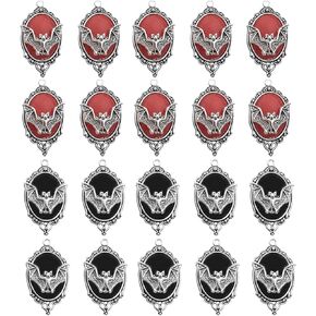 10pcs Alloy Bat Charms ，Spooky Flittermouse Halloween Pendants Flying Vampire Bat Charms Enamel Animal Charms Craft Supplies for Jewelry Making Bulk DIY Bracelet Necklace Decorative