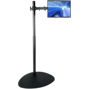 DL-R03-600 66cm-120cm Height Adjustable Steel LCD Tv Desk Stand Monitor Floor Holder Big Heavy Base with Pole 200X200 100x100