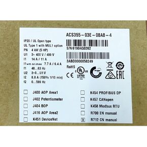 1pcs ACS355-03E-08A8-4 New and Sealed in Box ACS35503E08A84 1 Year Warranty