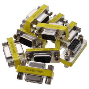 CablesOnline 10-Pack SVGA(VGA) HD15 Female/Female Gender Slim Type Gender Changer (GC-006-10)