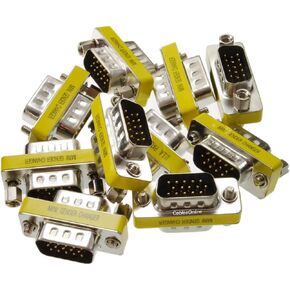 CablesOnline 10-Pack SVGA(VGA) HD15 Male/Male Gender Slim Type Gender Changer (GC-005-10)
