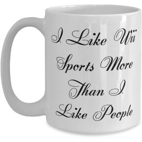 Wii Sports Coffee Mug 15oz I Like Wii Sports More Than I Like People
