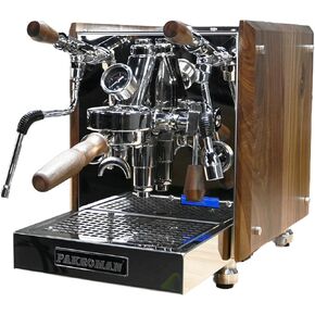 Home/Commercial Semi-Automatic Espresso Machine, Features With E61 Brew Head, a Rotary Pump, And Made From Stainless Steel And Vintage Walnut Wood