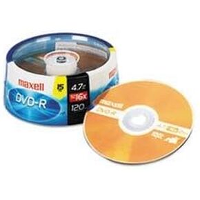 Maxell 638006 4.7GB DVD-Rs (15-ct Spindle)