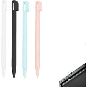 DS,4PCS Touch Stylus Pens for NDS, 3DS Lite, DSL, NDSL - Accurate and Durable Gaming Accessories in 4 Colours (Black, White, Pink, Blue) for a Personalized Gaming Experience