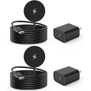 Magnetic Wireless Charger Fast Charger for iPhone 16 15 Pro Max, 2Pack Long 6FT 15W Apple Magnetic Charge USB C i Phone Charge Fast Charging for iPhone 16 Pro Max/15/14/13/12/Plus/Pro/Pro Max,AirPods
