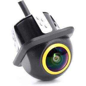 AHD 1080P Backup Camera,170° Wide View Angle Flush Mount Rear/Side/Front View Camera for Car,Golden fisheye Lens CCD Night Vision Waterproof Reverse Camera for SUV RV,12V Three Control Line