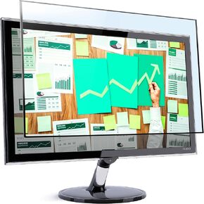 VINTEZ 23 Inch Removable Blue Light Blocking Screen Protector Panel for 16:9 Widescreen Computer Monitor and Laptop - LED PC Anti-UV Eye Protection Filter Film - Easy On/Off Diagonal Frame Shield