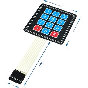 5Pcs New 12 Key Membrane Switch Keypad 4X3 Matrix Array Matrix Keyboard