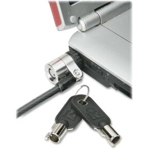SKILCRAFT 5340013842016 Laptop Security Lock and Cable, 6ft, Two Keys, Silver