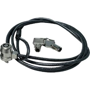 Steel Cable Lock- CTA Security Steel MK Compatible Cable and Lock System for Laptops, Desktops, & Other Devices - Compatible with Standard Kensington Slots (LT-CABLEMK)