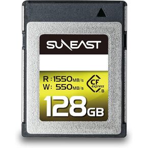 128GB CFexpress Type B Memory Card Up to 1550MB/s Read Speed Up to 550MB/s Write Speed 5-Year Limited Warranty SE-CFXB128C1550