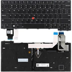 Replacement New Backlit Keyboard for Lenovo Thinkpad T14 Gen 3 Gen 4, Thinkpad L14 Gen 3 Gen 4 & P14s Gen 3 Gen 4 Series Laptop Backlight Keyboard US Layout, Black