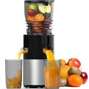 Godspeeds® Cold Press Juicer Machine, Slow Juicer with 5.8" Wide Feed Chute, Easy Clean Toothed Filter & Powerful Masticating Technology - Ideal Gift for Health-Conscious & Fitness Fans in Saudi Arabia