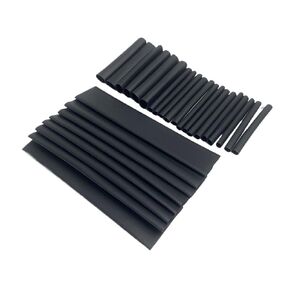 INFRI 127pcs/lot Heat Shrink Tubing 7.28m 2:1 Black Tube Car Cable Sleeving Assortment Wrap Wire Kit with Polyolefin Assortment