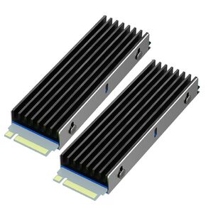 Glotrends M.2 التبريد مع مسامير M.2 والوسادات الحرارية لرقاقة واحدة/مزدوجة من جانب SSD ، PC/PS5/PS5 التثبيت النحيف (حزمة)