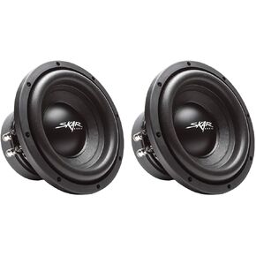 (2) Skar Audio Sdr-8 D4 8" 700W Max Power Dual 4 Ohm Car Subwoofers, Pair of 2