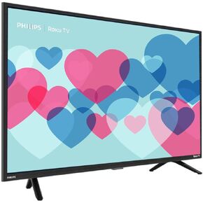PHILIPS Television Smart TV 32 Inch LED LCD Screen Class FHD 1080p Series 6000 R0ku TV Compatible with Siri or Hey Google 32PFL6573/F7 (Refurbished)