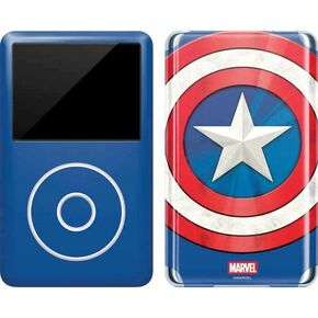 Skinit Decal MP3 Player Skin Compatible with iPod Classic (6th Gen) 80GB - Officially Licensed Marvel Captain America Shield Break Design