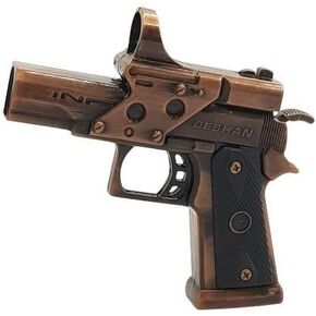 Lighter Windproof Gun Shape Lighter Refillable Adjustable Double Flame Lighter Kitchen Grill Camping Small (No Butane Gas Included)
