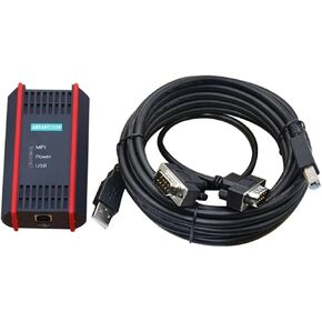 كابل العزل المغناطيسي USB-MPI الدرجة الصناعية لـ S7-200/300/400PLC 6ES7972-0CB20-0XA0 PANCE PANCE HMI (أسود)