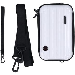 Pilipane Hard Carrying Case for X4 PC Nylon Shockproof Portable Action Camera Travel Box Storage Bag with Wrist and Shoulder Strap (White)