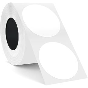 SUPVAN T50M Series Label Maker Tape, Round Size Φ2 140 Labels/Roll Genuine Laminated Thermal Label Tape Refill, Waterproof Oilproof Highly Adhesive Auto Detect Labels, Black on White