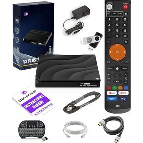 2025 Newest Version V3 Plus USB Data Hub - 64GB Storage, Multi-Accessory Bundle with 64GB Flash Drive, Mini Backlit Keyboard, 8K-Compatible Cable & Ethernet Adapter (Easy Setup, US Support)
