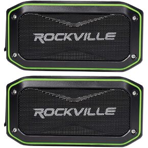 Rockville (2) Rock Anywhere Waterproof Portable Bluetooth Speakers+TWS Linking