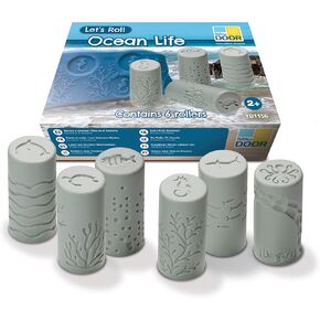 Yellow Door Let's Roll Ocean Life Clay Rollers, Gray, Set of 6 (YUS1156)