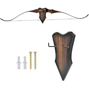 SPG Archery Bow Wall Mount - Horizontal Bow Display Stand Adjustable Bow Hanger for Compound Recurve Bow Longbow Space-Saving Holds Up to 13lbs
