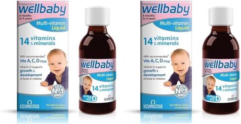 Vitabiotics Wellbaby Multi-Vitamin Liquid - Immune System Multivitamin for Infants and Babies Ages 6 Months to 4 Years - 150mL in Saudi Arabia