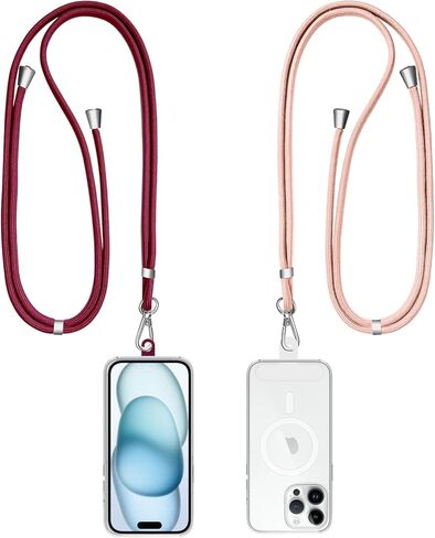 Meliya 2xphone Lanyard & Patches وحزام رقبة قابل للتعديل ، شبل تصحيح متعدد الوظائف للهاتف الخليوي لمعظم الهواتف الذكية in Saudi Arabia