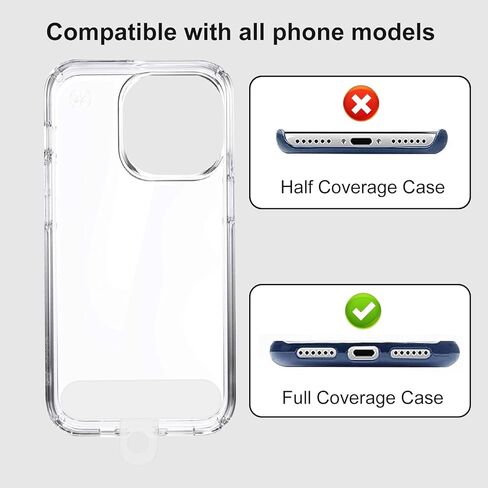 Meliya 2xphone Lanyard & Patches وحزام رقبة قابل للتعديل ، شبل تصحيح متعدد الوظائف للهاتف الخليوي لمعظم الهواتف الذكية in Saudi Arabia