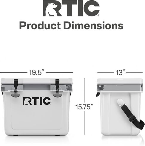 RCT Ultra Light 22 QUART HARD BOADER BOADATION ICE CHEST FOX للشراب ، والشراب ، والشاطئ ، والتخييم ، والنزهة ، وصيد الأسماك ، والقوارب ، والشواء ، أخف 30 ٪ من المبردات الروتومولد in Kuwait