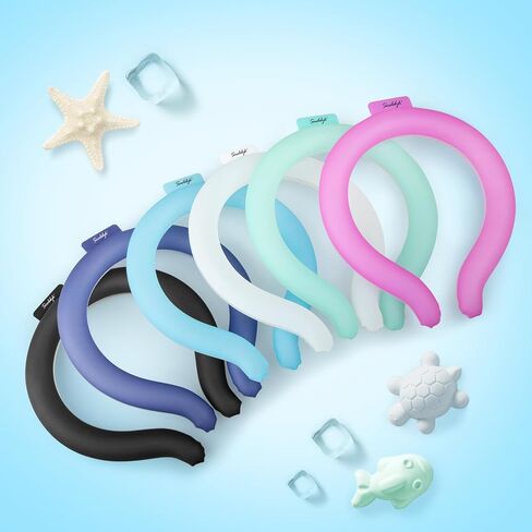 Kids Neck Cooling Tube with Insulated Bag, Ice Cooler Ring for Kids Wearable Body Cooling Products for Outdoor Indoor, Neck Coolers for Summer Hot Weather (Blue) in Saudi Arabia