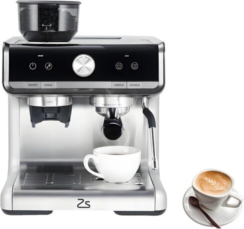 20 Bar Espresso Machine ，with Built-in Grinder & Milk Frother, Professional Stainless Steel Coffee Maker for Home, Café-Quality Latte & Cappuccino in Saudi Arabia