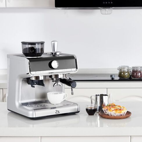 20 Bar Espresso Machine ，with Built-in Grinder & Milk Frother, Professional Stainless Steel Coffee Maker for Home, Café-Quality Latte & Cappuccino in Saudi Arabia