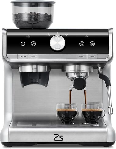 20 Bar Espresso Machine ，with Built-in Grinder & Milk Frother, Professional Stainless Steel Coffee Maker for Home, Café-Quality Latte & Cappuccino in Saudi Arabia