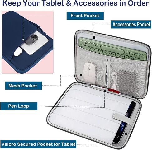 CAAORDKSO 11.6-12.4 Inch Laptop Tablet Sleeve Bag Compatible with Lenovo ASUS Acer Dell HP Samsung 11.6" Laptop, Samsung Galaxy Tab S10+ S9+ Plus FE+/S8+/S7+ 12.4", Microsoft Surface Pro 7 12.3" Case in Kuwait