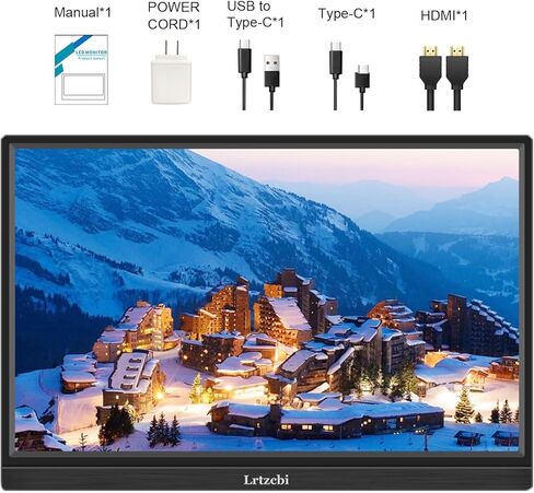 شاشة محمولة 15.6 بوصة تعمل باللمس، USB C HDMI 1080P IPS شاشة خارجية ثانية للكمبيوتر المحمول والهاتف PC Raspberry pi PS4 Switch MacBook، الشاشات in Kuwait