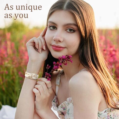Witzon Floral Band متوافق مع Samsung Galaxy Watch 7 Band/Fe 6 5 4 40mm 44mm ، Galaxy Active 2 ، 20mm Watch Band محفورة بالزهرة اللطيفة الناعمة السيليكون الناعمة. in Kuwait
