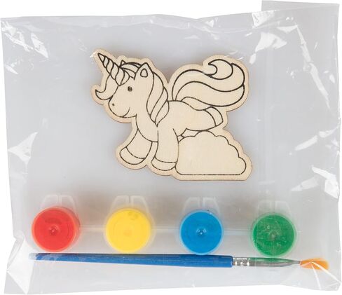 Kids Party Dino Wood Painting Craft Kits (20ct)- Dinosaur Designs- Each Kit Has its Own Brush, Paint, & Figure- Fun, Unique Christmas Holiday Party Activity, Favors or Classroom School Projects Gift in Saudi Arabia