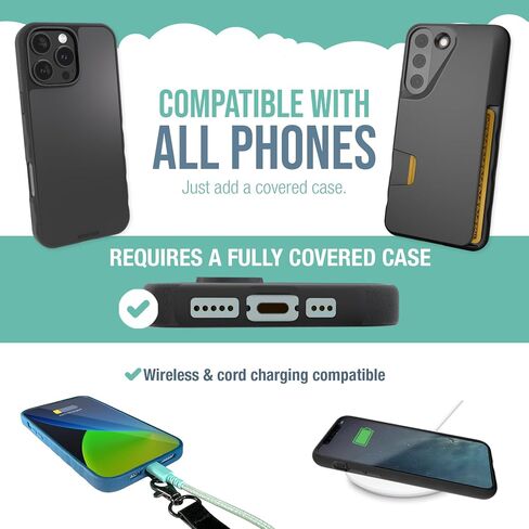 Smartish Phone Wristlet - Case Clinger - Universal iPhone Holder with Detachable Wrist Strap Loop with Phone Insert Unisex Gift for All Phone Cases iPhone, Galaxy, Pixel - Black Tie Affair in Saudi Arabia