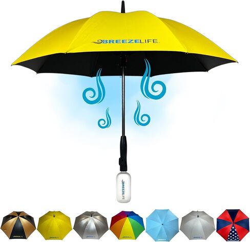 Sun Umbrella with Fan and Mister. A portable misting fan that blocks 99.9% of all UVA and UVB rays. Cooling for festival, beach and summer activities. in Kuwait