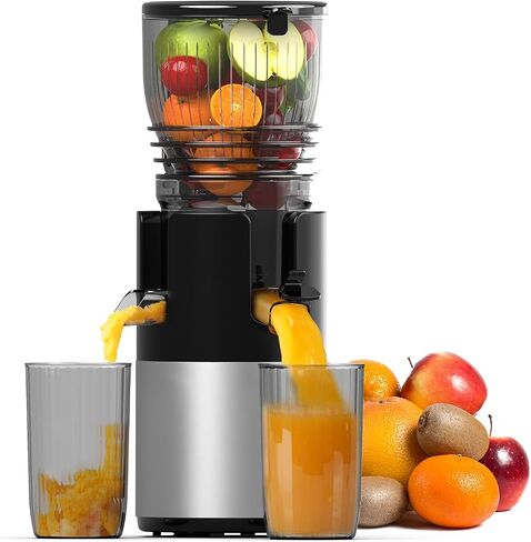 Godspeeds® Cold Press Juicer Machine, Slow Juicer with 5.8" Wide Feed Chute, Easy Clean Toothed Filter & Powerful Masticating Technology - Ideal Gift for Health-Conscious & Fitness Fans in Saudi Arabia