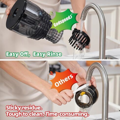 Godspeeds® Cold Press Juicer Machine, Slow Juicer with 5.8" Wide Feed Chute, Easy Clean Toothed Filter & Powerful Masticating Technology - Ideal Gift for Health-Conscious & Fitness Fans in Saudi Arabia