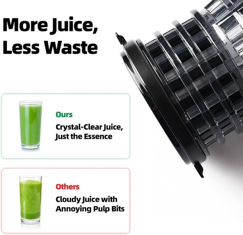 Godspeeds® Cold Press Juicer Machine, Slow Juicer with 5.8" Wide Feed Chute, Easy Clean Toothed Filter & Powerful Masticating Technology - Ideal Gift for Health-Conscious & Fitness Fans in Saudi Arabia